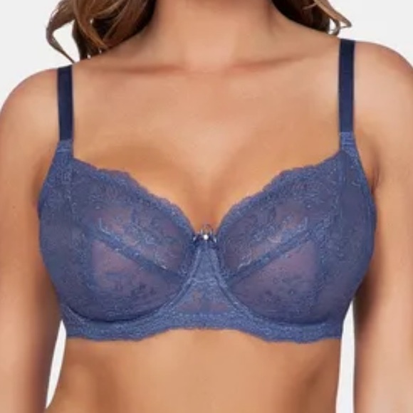 Parfait Sandrine 36G Double Layered Full Coverage Unlined Bra - French Blue - Picture 1 of 11